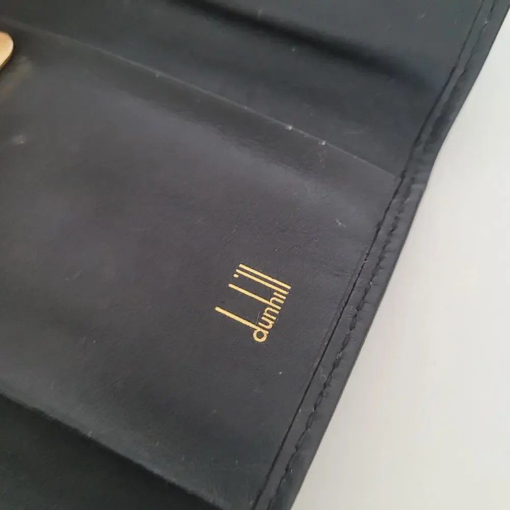 Dunhill Key Case Hooks‎ Holder Wallet Logo Black Trifold Designer Vintage Retro